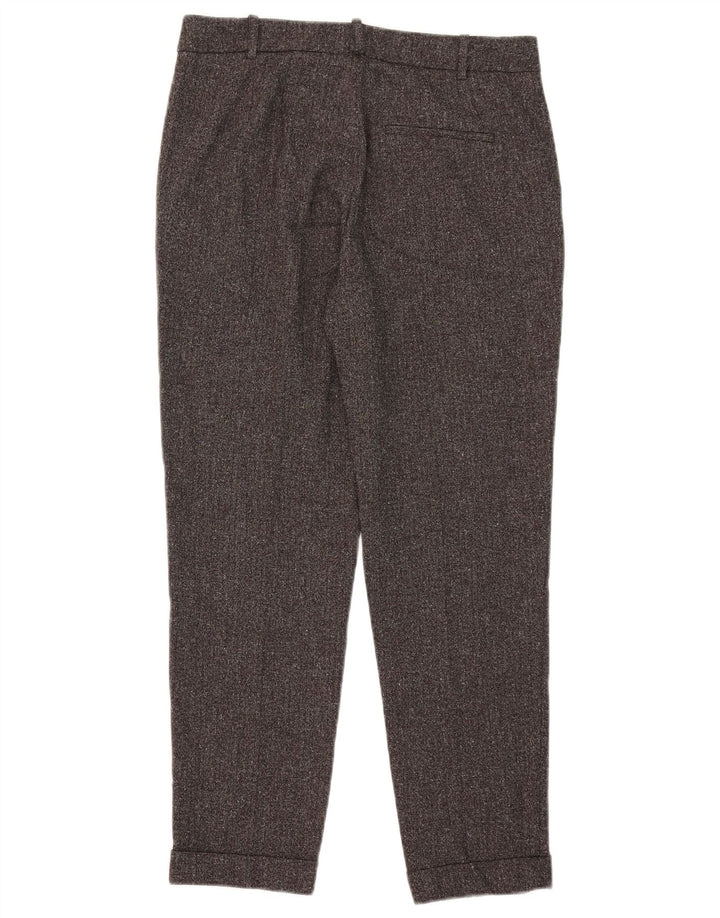 Zara Femme Pantalon De Costume Slim Moyen W28 L27 Marron Moucheté