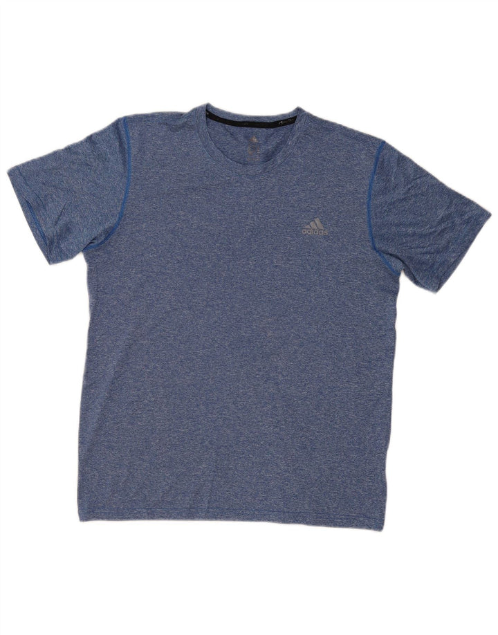 ADIDAS T-Shirt Climalite Homme Bleu Moyen Moucheté Polyester