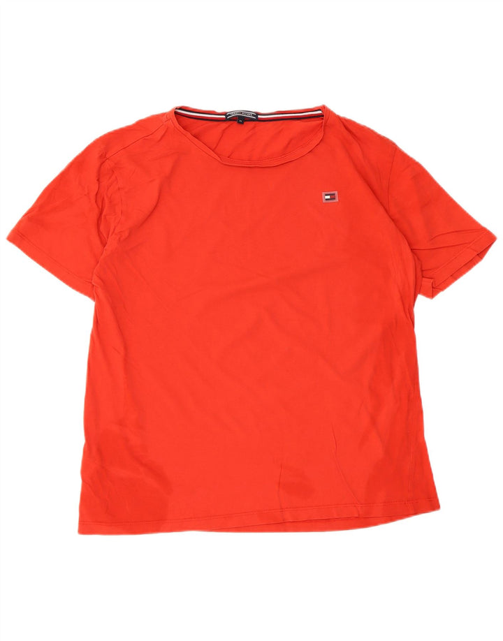 Tommy Hilfiger T-Shirt Femme UK 14 Coton Rouge Moyen
