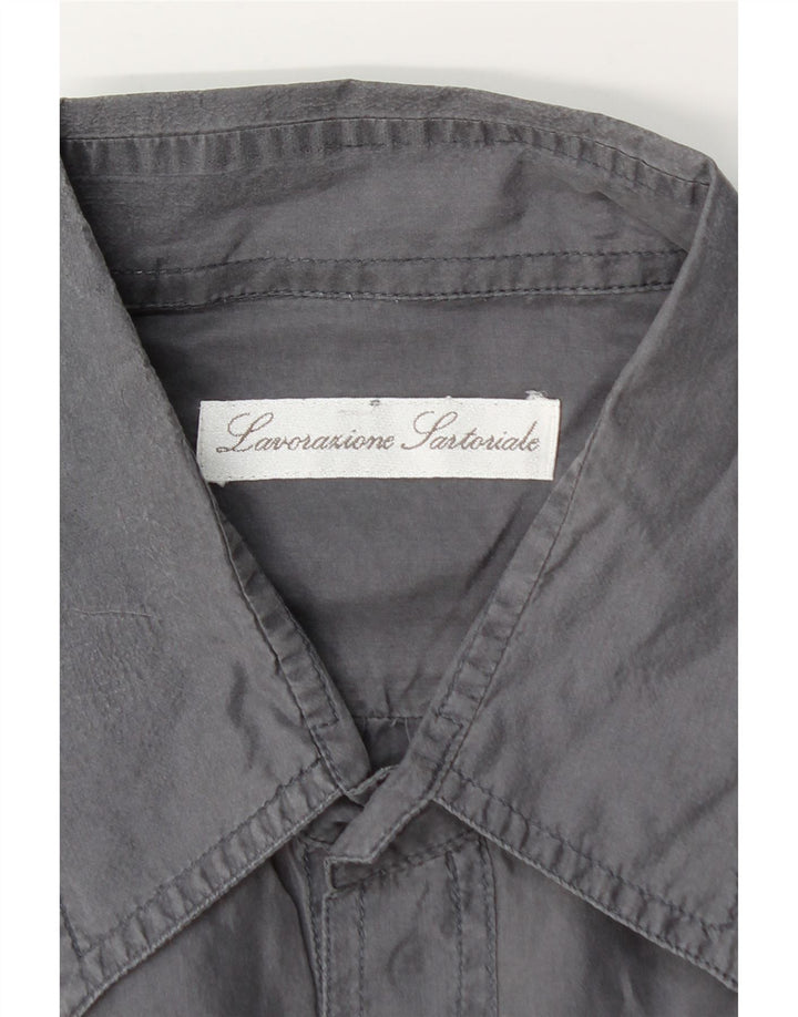 Chemise à manches courtes vintage pour hommes 2XL Gris