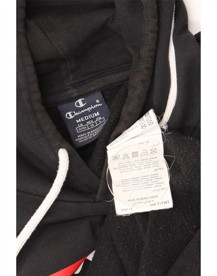 Champion Pull à Capuche Graphique Homme Noir Moyen Coton