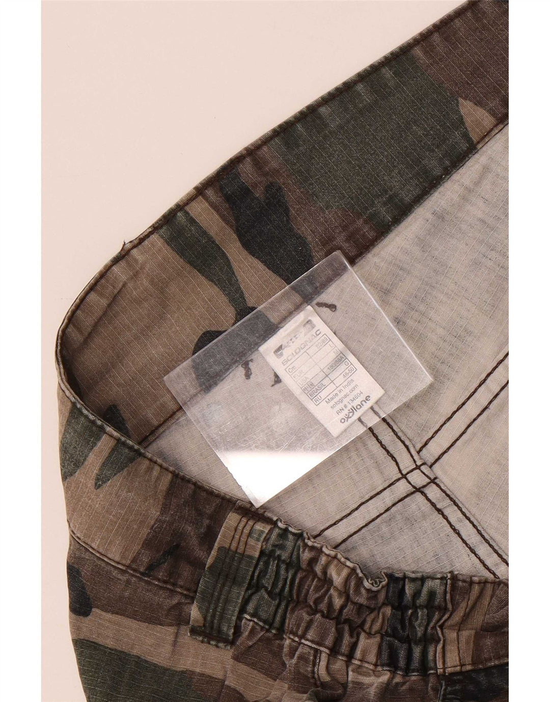 Solognac Short Cargo Medium W34 Coton Camouflage Multicolore Homme