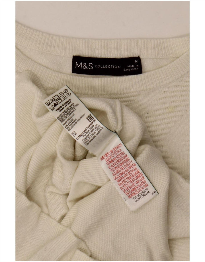 Marks & Spencer Pull col bateau pour femme UK 12 Medium Off White