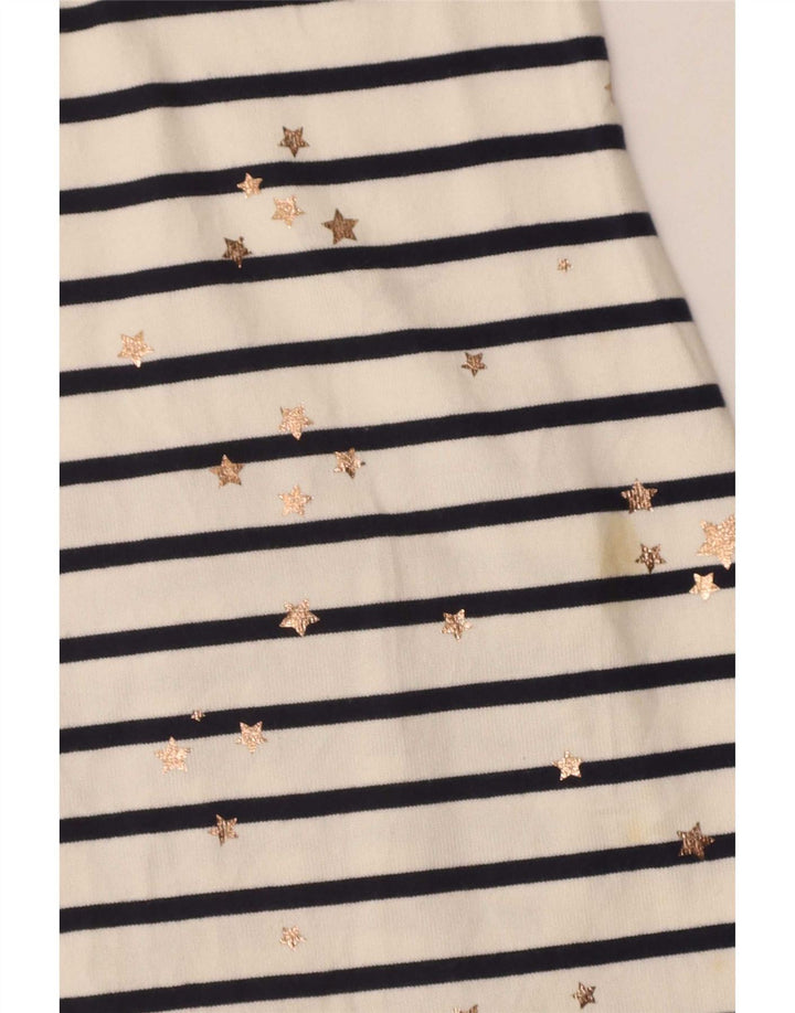 Joules Robe fourreau à motif abstrait pour femme UK 10 Petites rayures blanches