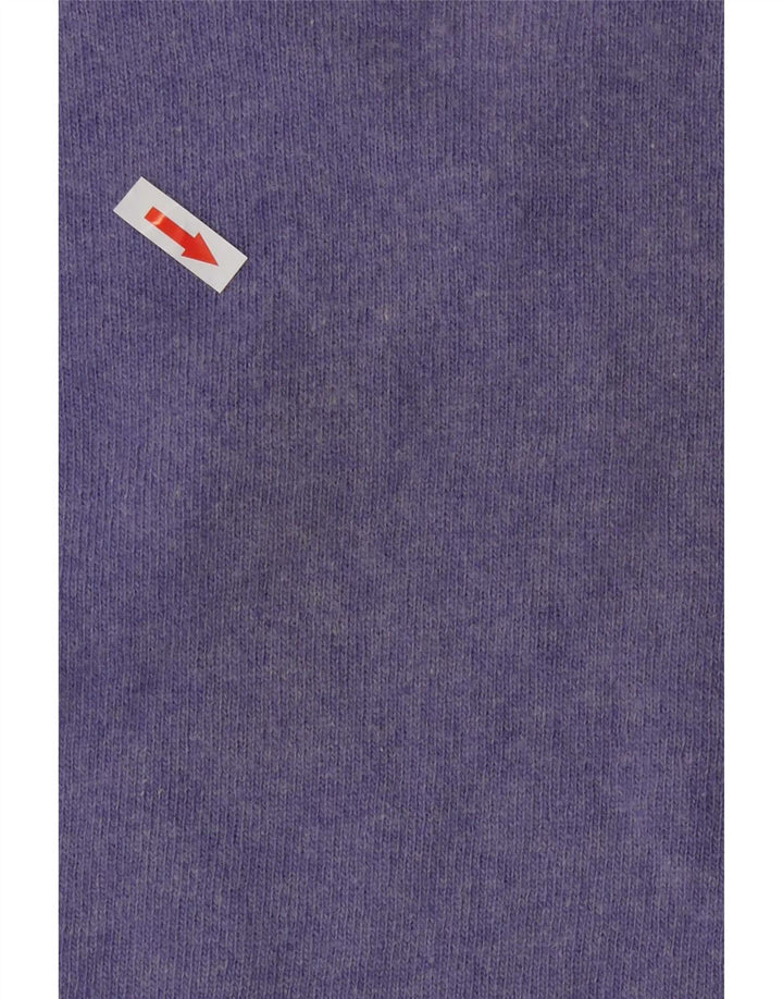 Kappa Pull col V pour homme en laine d'agneau Violet Taille L