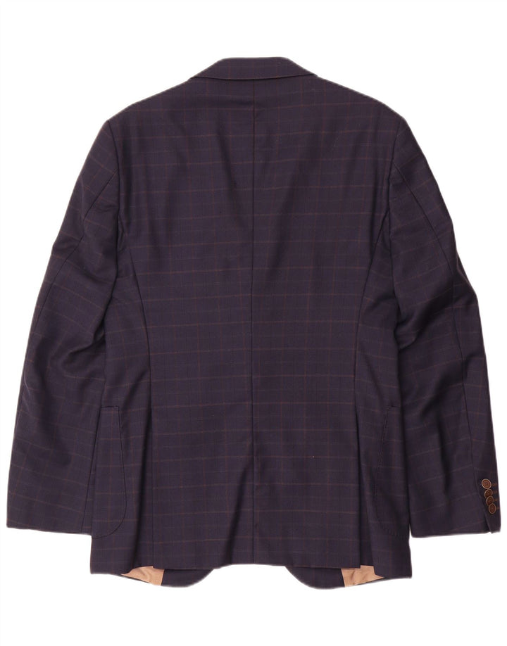 Tommy Hilfiger Veste blazer sur mesure pour homme IT 46 Petit carreaux bleu marine