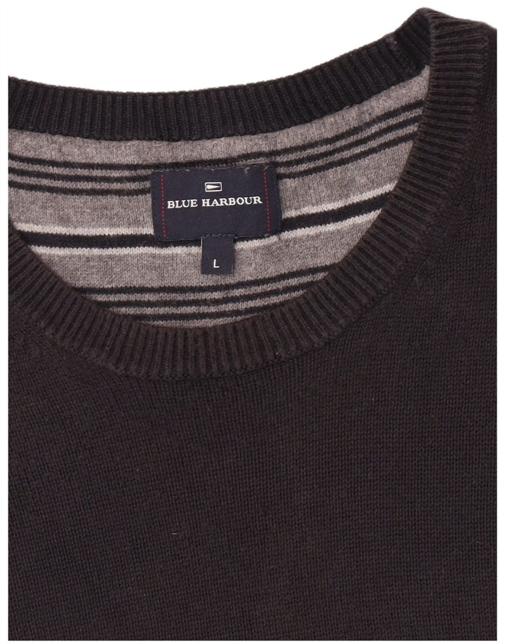 Marks & Spencer Pull à col rond Blue Harbour pour homme, grand bleu marine