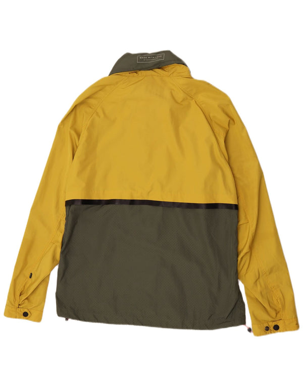 Scotch & Soda Veste de pluie à capuche pour femme UK 42 XL Jaune Colourblock