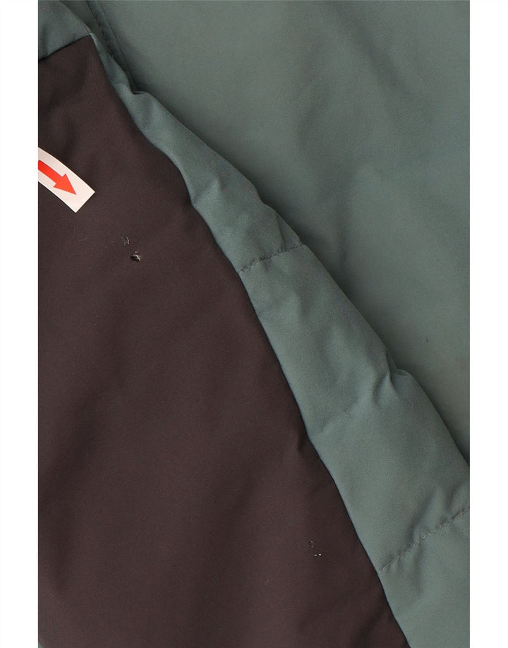 COLUMBIA Manteau rembourré à capuche pour homme UK 38 Bleu moyen Polyester colour block