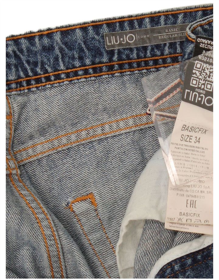 Liu Jo Jean slim régulier en détresse pour homme W34 L32 Bleu Coton