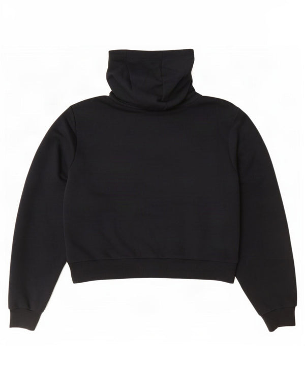 Ellesse Pull à capuche surdimensionné graphique pour femme UK 14 Large Noir Coton