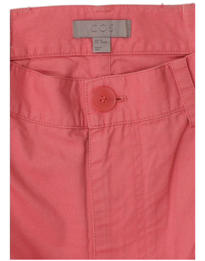 COS Pantalon Chino Droit Taille Haute Femme EU 40 Medium W30 L27 Rose
