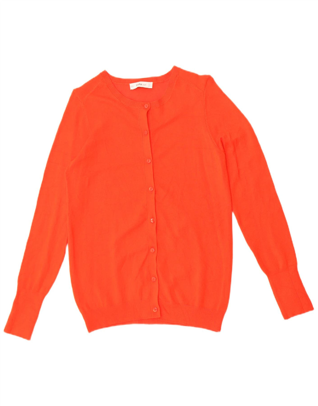 Zara Cardigan Femme Pull UK 14 Orange Moyen