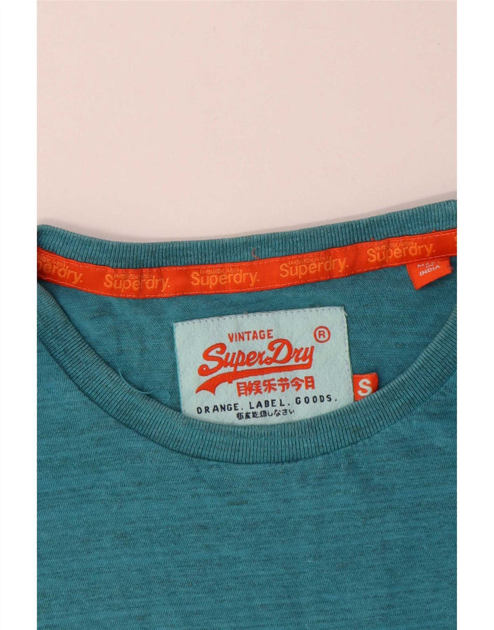 Superdry T-shirt en coton à fines rayures bleues pour homme