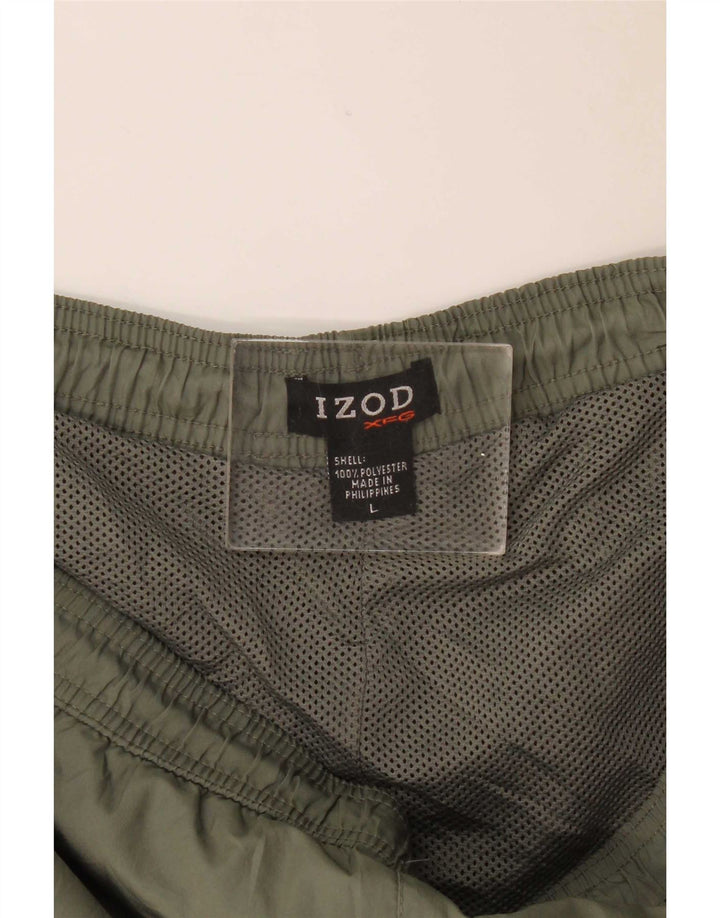 Izod Pantalon de Survêtement Homme Large Kaki Polyester