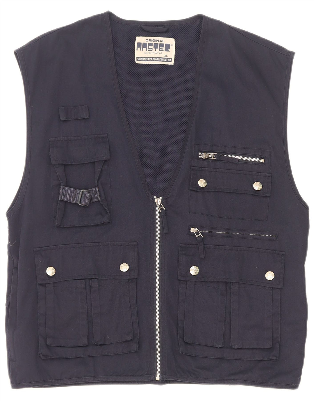 Master Gilet utilitaire pour homme UK 42 XL Bleu marine Polyester