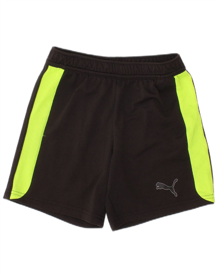 PUMA Short de sport garçon 7-8 ans Noir Colorblock Polyester