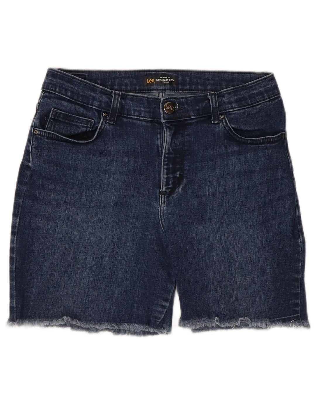 LEE Short en jean taille moyenne pour femme W28 Bleu marine moyen
