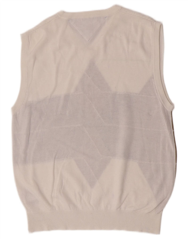 Tommy Hilfiger Débardeur Homme Blanc Moyen Argyle/Diamant Coton