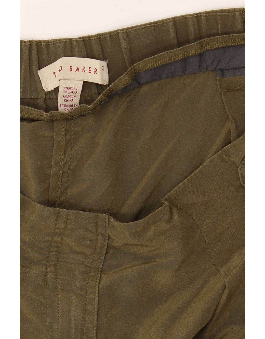 Ted Baker Pantalon cargo taille haute pour femme Taille 3 Medium W34 L28 Kaki
