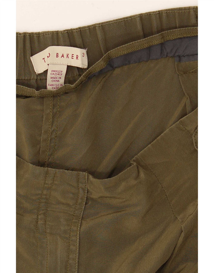 Ted Baker Pantalon cargo taille haute pour femme Taille 3 Medium W34 L28 Kaki