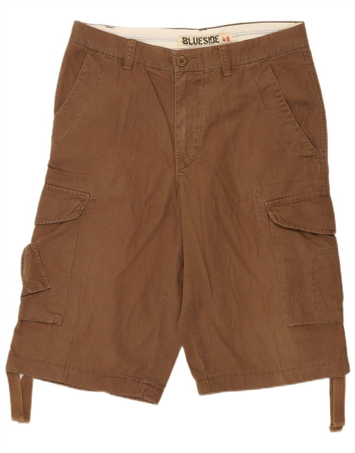 Blue Side Short Cargo Homme IT 48 Medium W32 Coton Marron