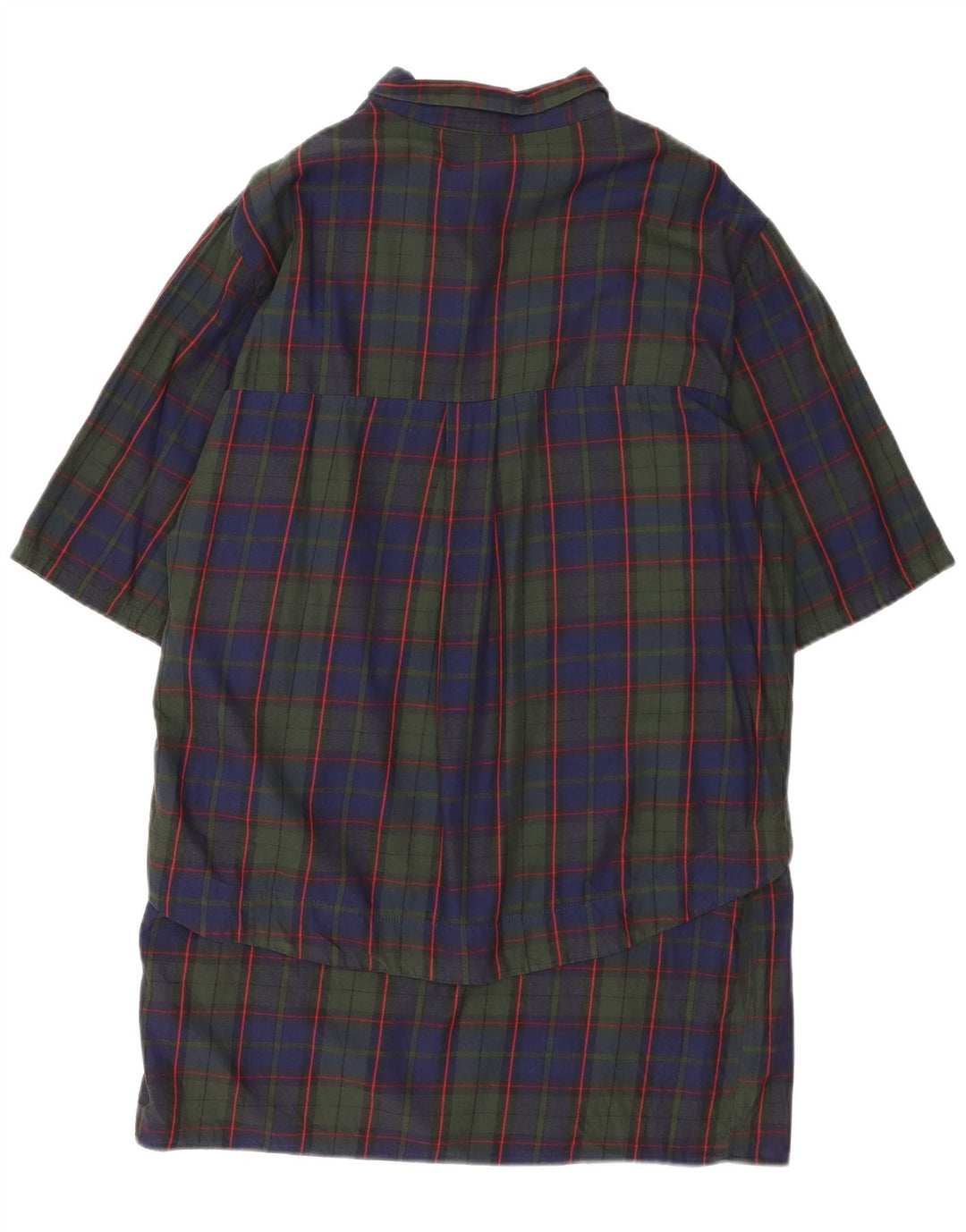 Zara Robe chemise pull à manches 3/4 pour femme UK 16 Grand carreaux bleu marine