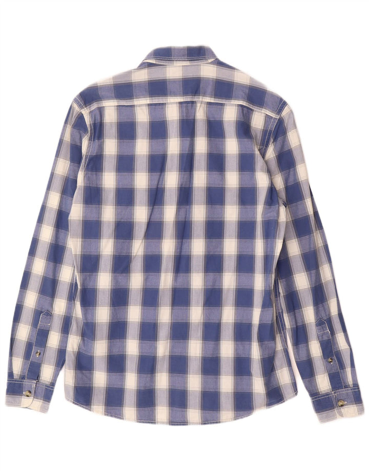 JULES Chemise Ajustée Homme Grands Carreaux Bleus Coton
