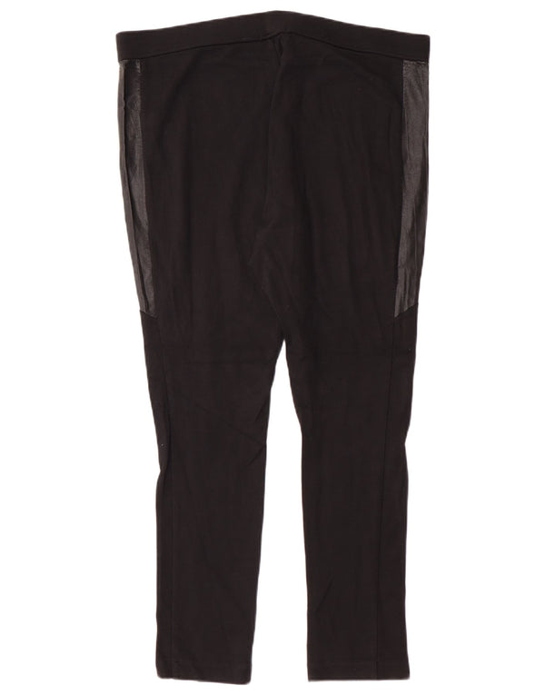 Chaps Leggings Femme UK 46 Large Noir Colorblock Viscose