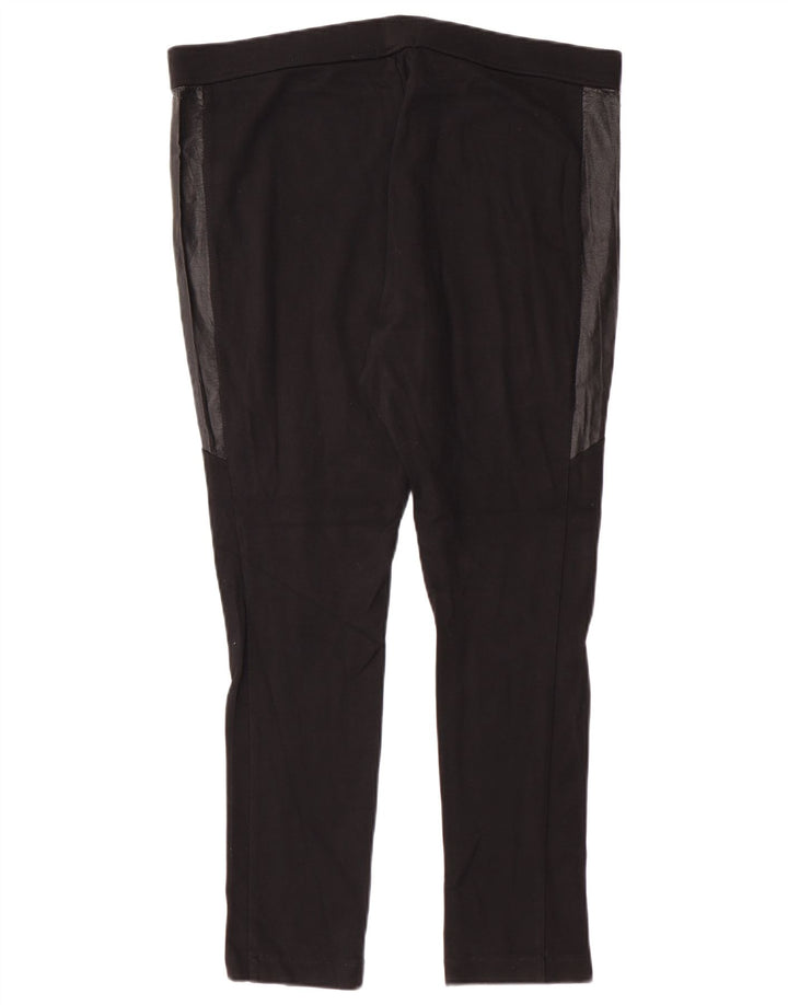 Chaps Leggings Femme UK 46 Large Noir Colorblock Viscose