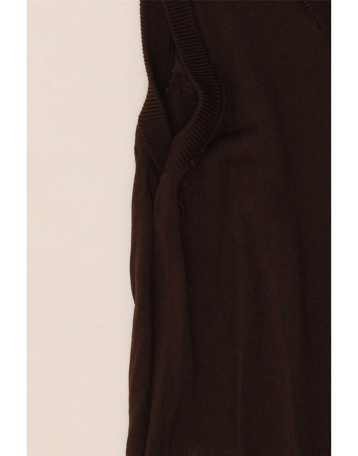 Zara Débardeur Femme UK 12 Viscose Marron Moyen