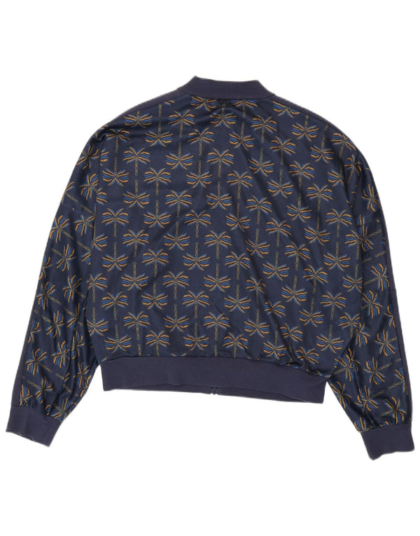 ADIDAS Veste de survêtement pour femme UK 8/10 Petit Bleu Marine Floral