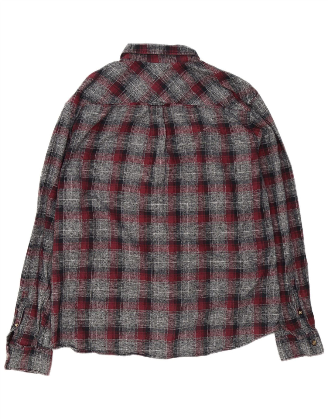 Marks & Spencer Chemise en flanelle coupe ajustée pour homme XL en coton à carreaux gris