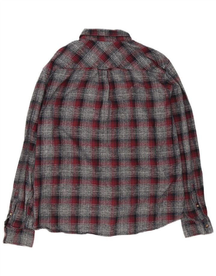 Marks & Spencer Chemise en flanelle coupe ajustée pour homme XL en coton à carreaux gris
