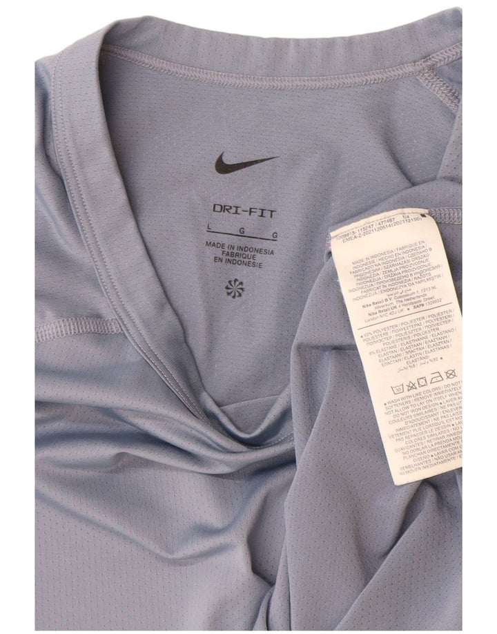 NIKE Hommes Dri Fit T-Shirt Haut Large Gris Polyester