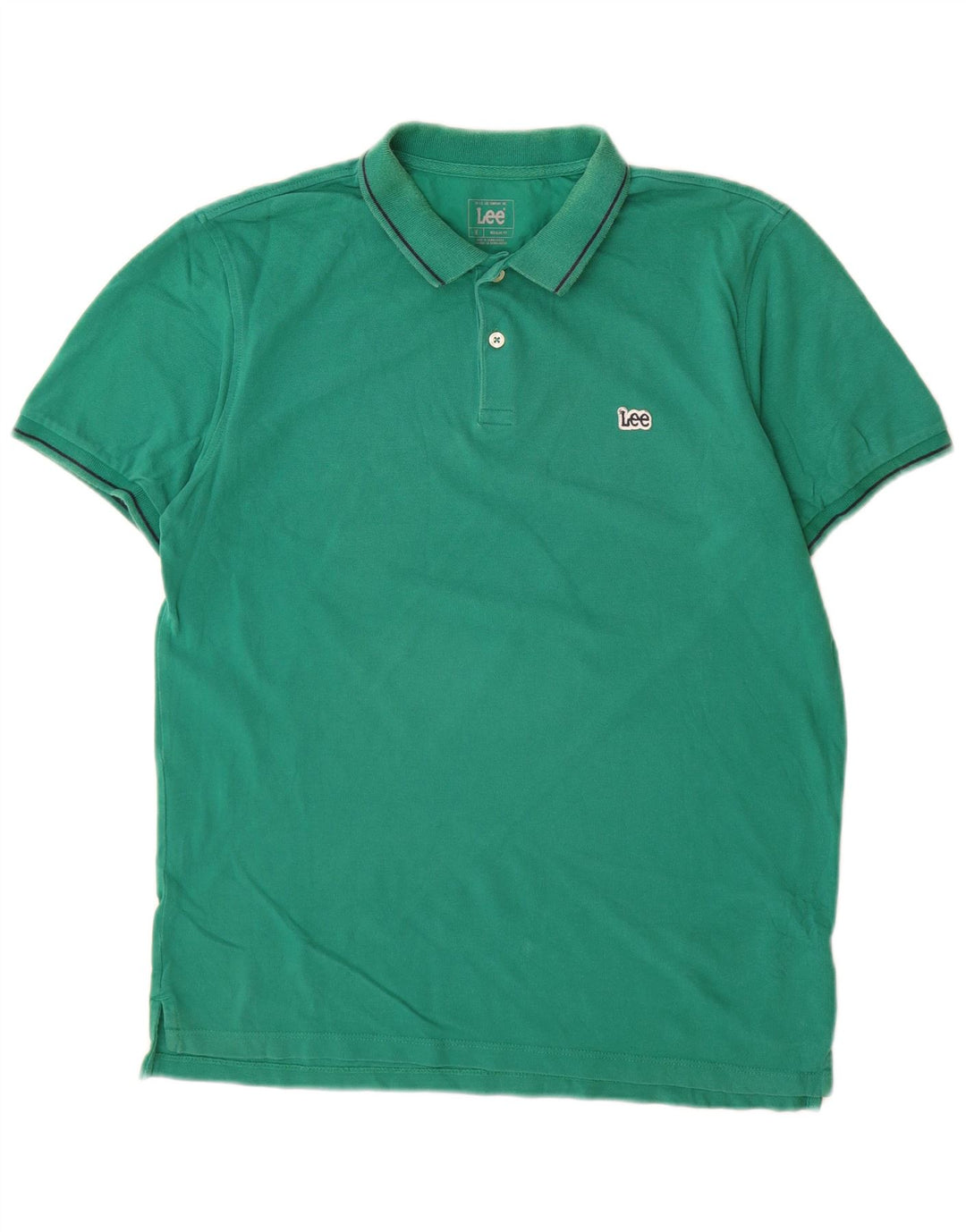 Lee Polo Regular Fit Homme Vert Moyen Coton