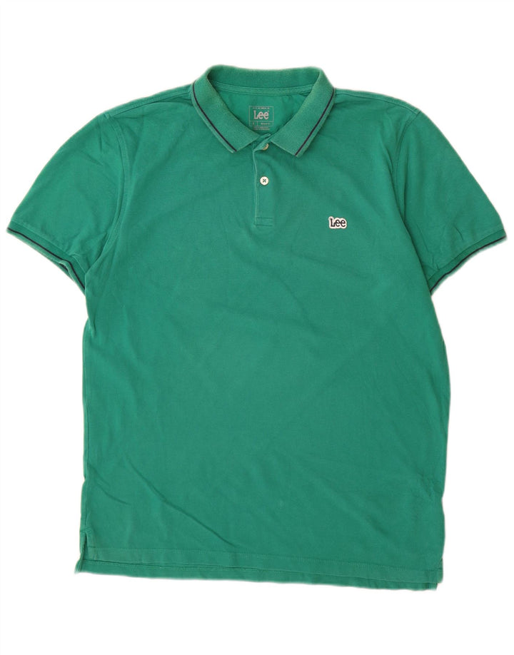 Lee Polo Regular Fit Homme Vert Moyen Coton