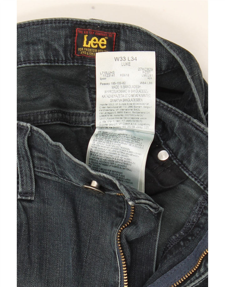 Lee Jean Slim Luke Homme W33 L34 Bleu Marine Coton