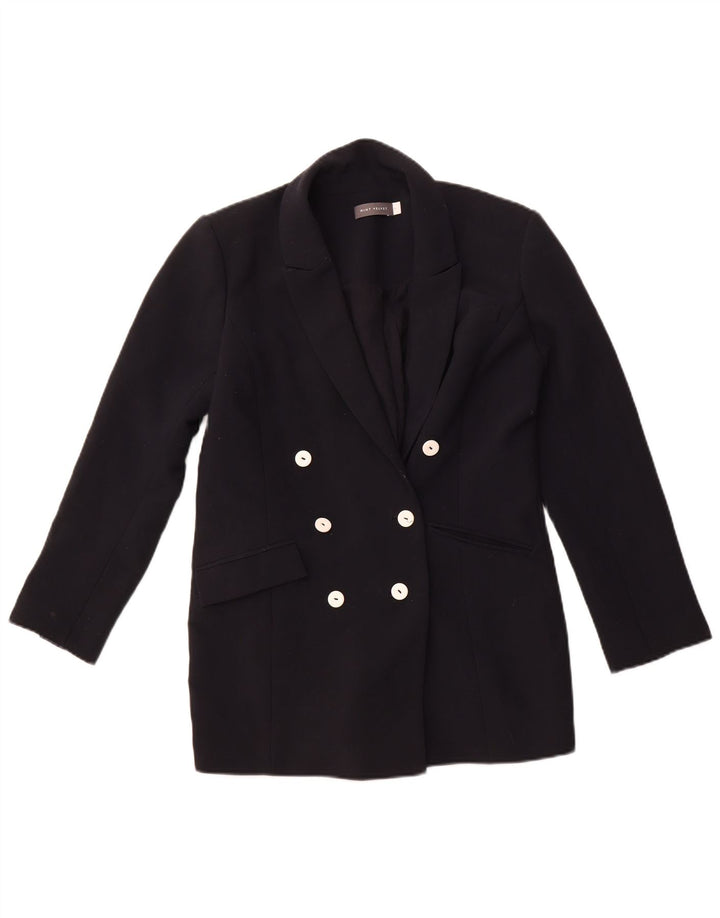 MINT VELVET Veste blazer double boutonnage pour femme UK 8 Small Noir