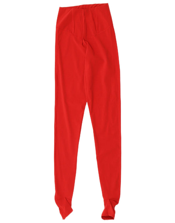 Zara Womens Stirrup Leggings UK 8 Small Rouge
