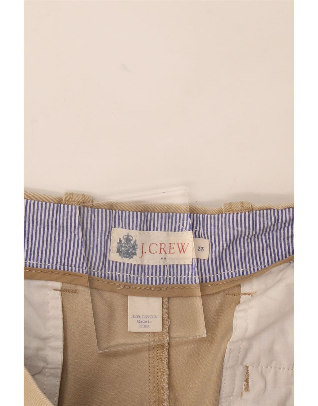 J. CREW Mens Chino Shorts W33 Medium Beige Cotton Vintage J. Crew and Second-Hand J. Crew from Messina Hembry 