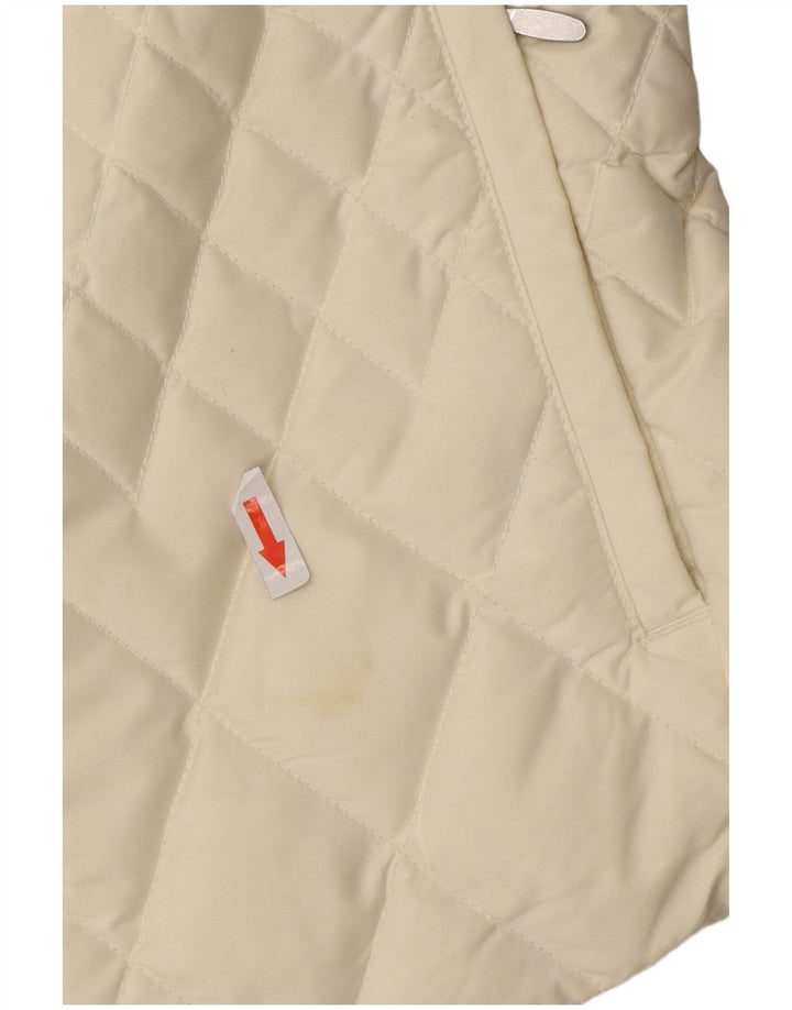Eddie Bauer Gilet rembourré pour femme UK 16 Large Polyester Blanc cassé