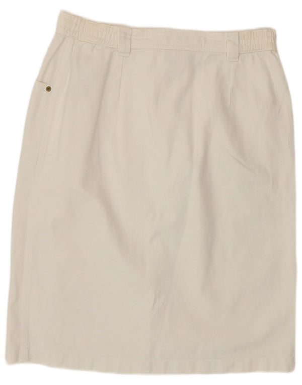 Jupe en jean Lucia pour femme UK 16 Large W32 Coton blanc