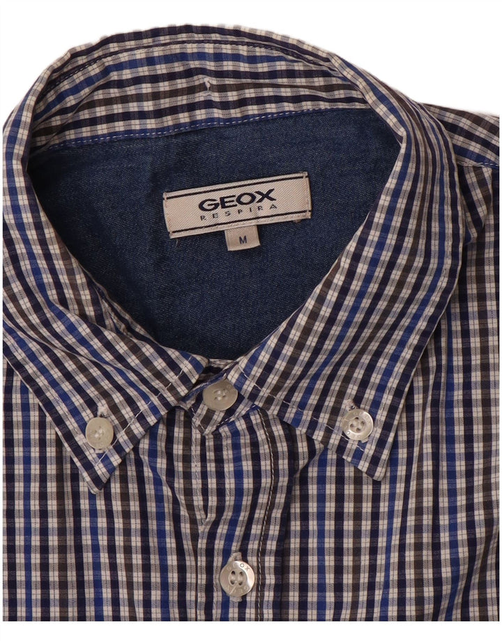 Geox Chemise Respira Homme Bleu Moyen Vichy