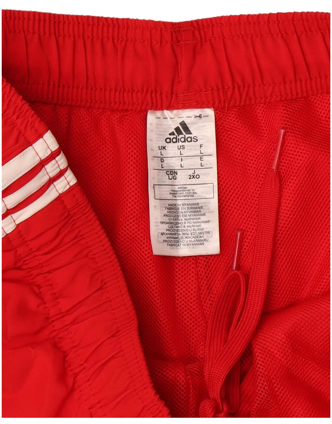 Adidas Short de sport pour homme Large Rouge Polyester