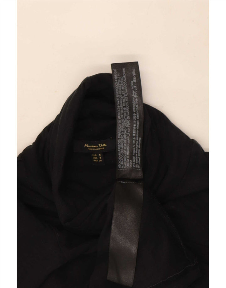 Massimo Dutti Haut à manches longues pour femme UK 8 Small Noir Lyocell