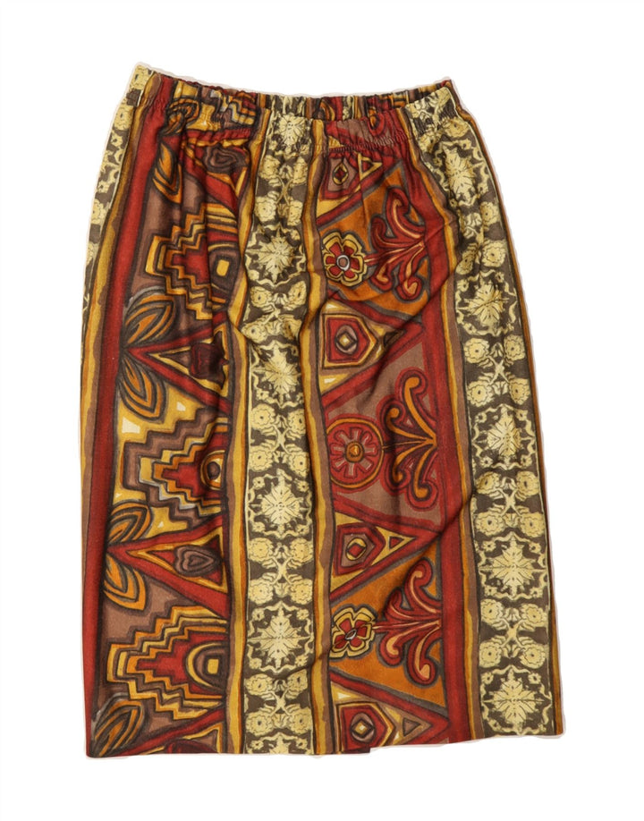 VINTAGE Womens Midi Skirt W27 Small  Multicoloured Fair Isle Polyester Vintage Vintage and Second-Hand Vintage from Messina Hembry 