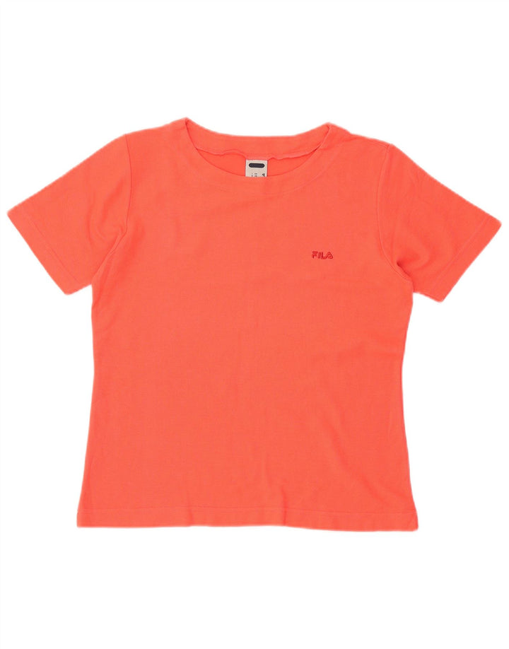 FILA T-Shirt Court Femme IT 44 Orange Moyen