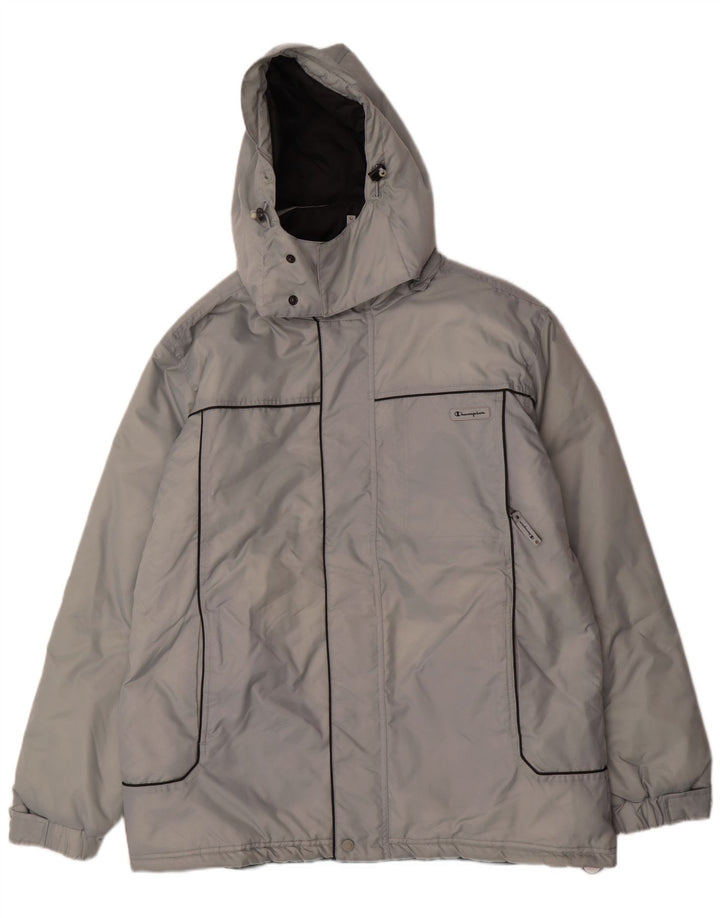 CHAMPION Veste matelassée à capuche pour homme UK 42 XL Bleu Polyamide
