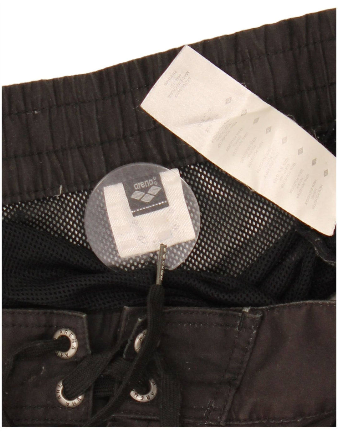 ARENA Short de Bain Graphique Homme Noir Moyen Polyester Colorblock